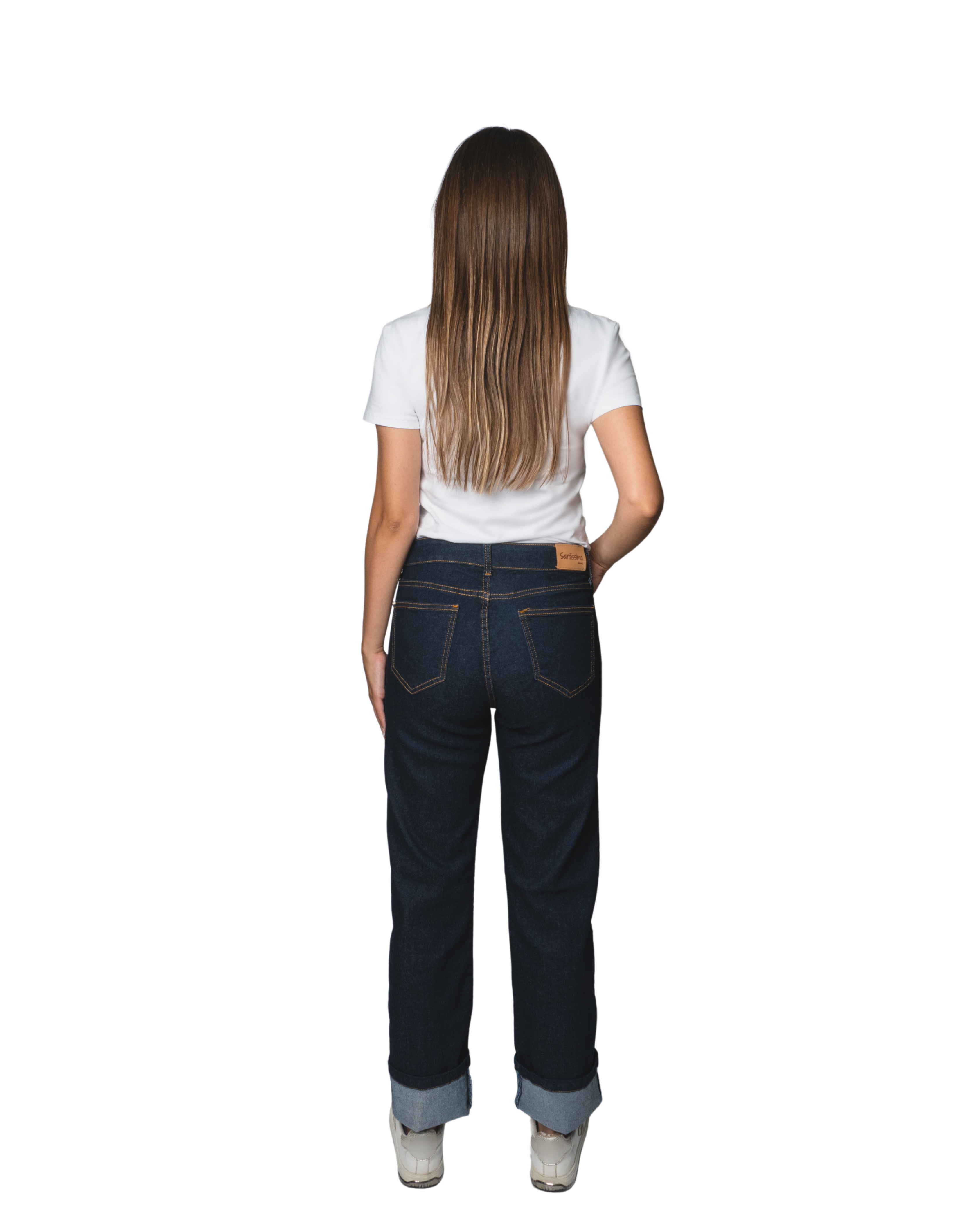 Jeans Mujer Recto Medio Corte Tradicional