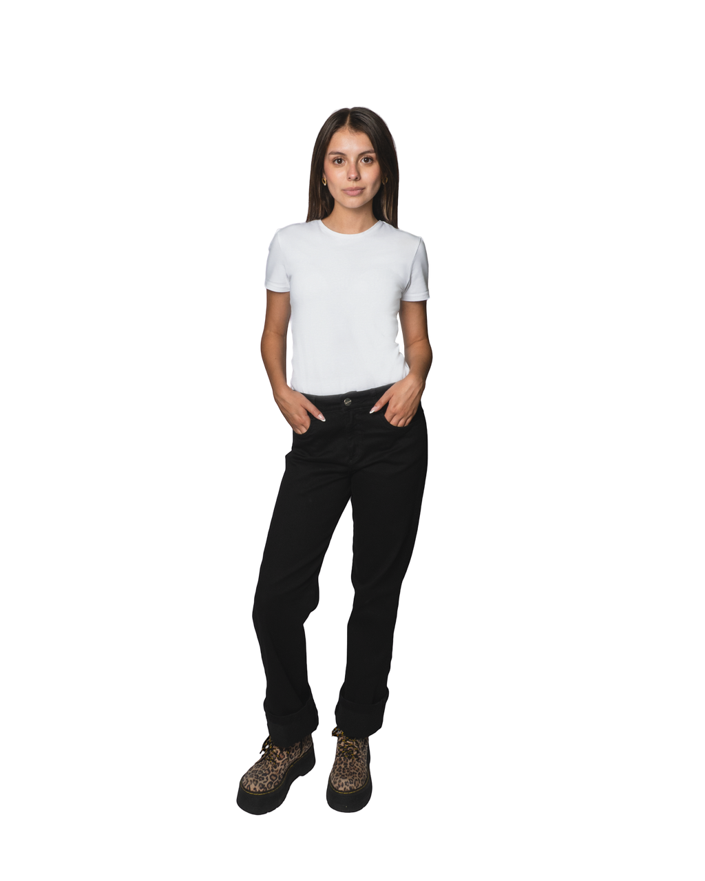 Jeans Mujer Recto Medio Corte Tradicional